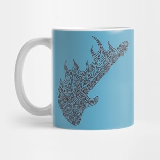 Flaming Bass Guitar Mug